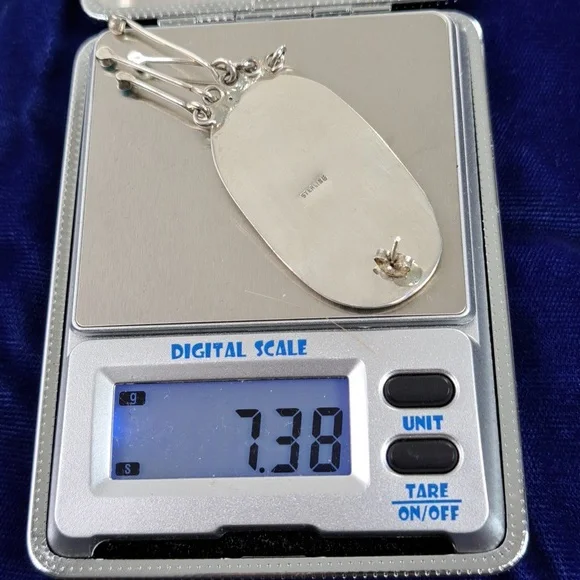 Vintage Native American Multi Stone On Sterling Silver Dangle Earrings Post - Picture 15 of 16